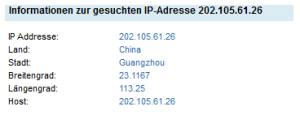IP-Adresse lokalisieren